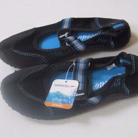 Speedo Junior Water Shoes Black Sport Swim Beach - Picture 3 of 5